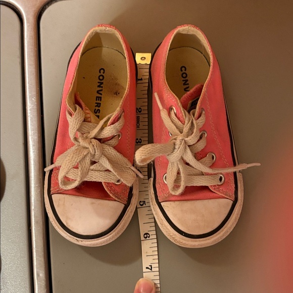 Converse Lace-up Kids Pink Sneakers - Picture 10 of 11